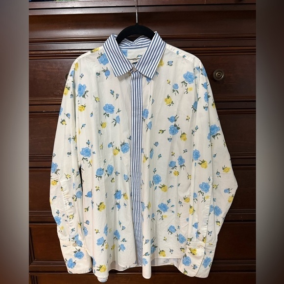 Golden Goose Jessie Long Sleeve Flower Print Shirt Small - Picture 7 of 7